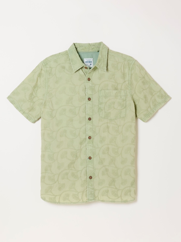 FatFace Short Sleeve Floral Embroidered Shirt - Imagen 5 de 5