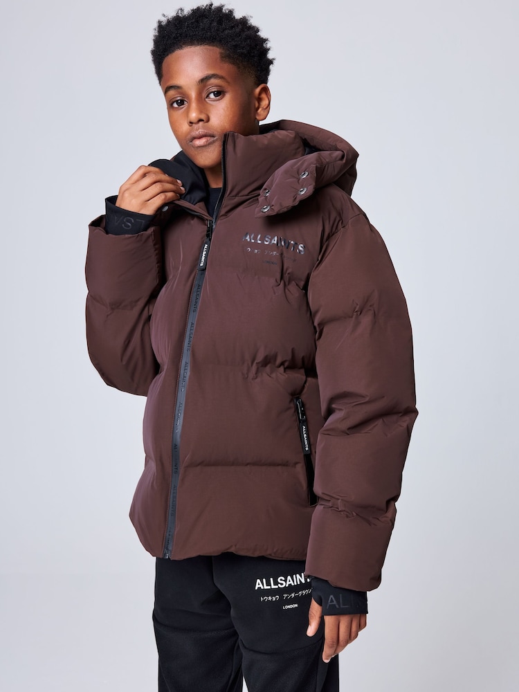 smALLSAINTS Dark Brown Underground Short Padded Coat - Image 1 of 8 smALLSAINTS Dark Brown Underground Short Padded Coat - Image 1 of 8