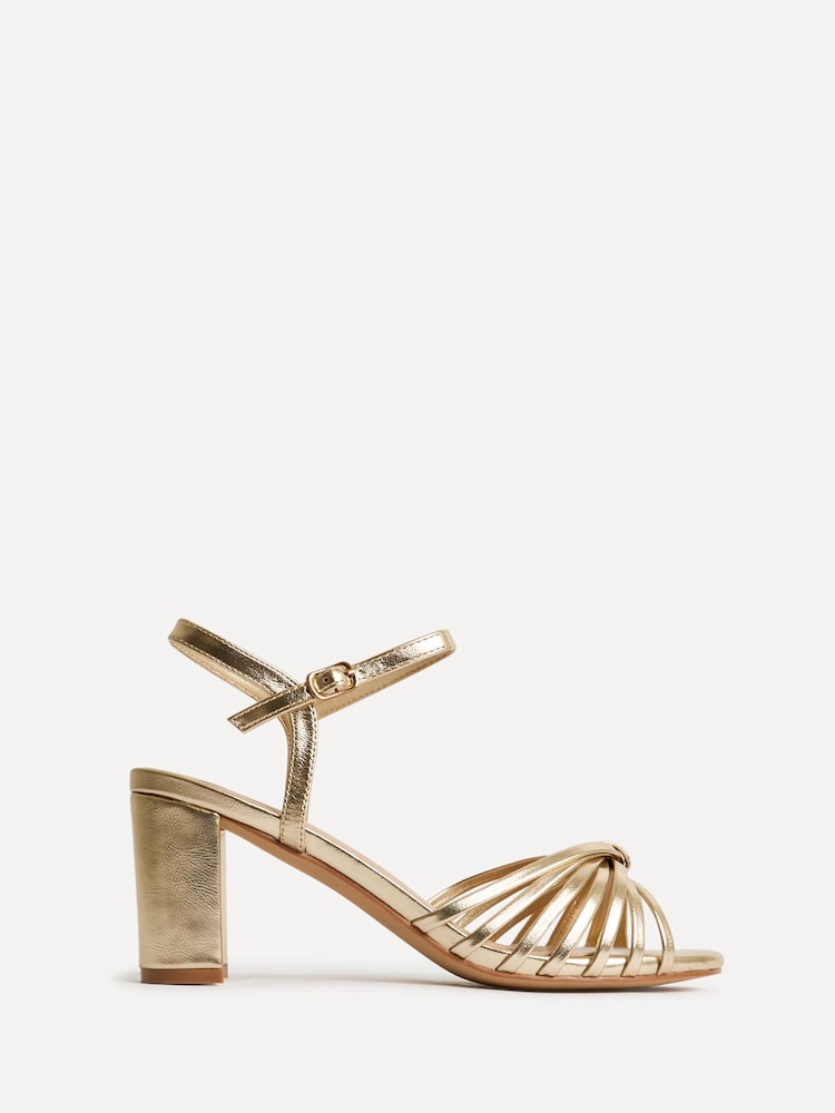 Linzi Gold Arabel  Strappy Block Heel Sandals - Image 2 of 5