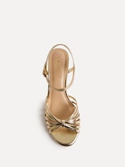Linzi Gold Arabel  Strappy Block Heel Sandals - Image 4 of 5