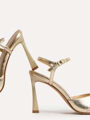 Linzi Gold Compelled Crossover Stiletto Heeled Sandals - Image 5 of 5
