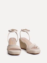Linzi Nude Virtue Strappy Espadrille Wedges - Image 3 of 5
