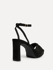 Negru - Linzi Mavie Twist Platform Heel Sandals - Imaginea 5 din 5