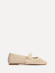 Linzi Cream Verona Handwoven Mary Jane Pumps - Image 2 of 5