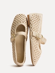 Linzi Cream Verona Handwoven Mary Jane Pumps - Image 5 of 5