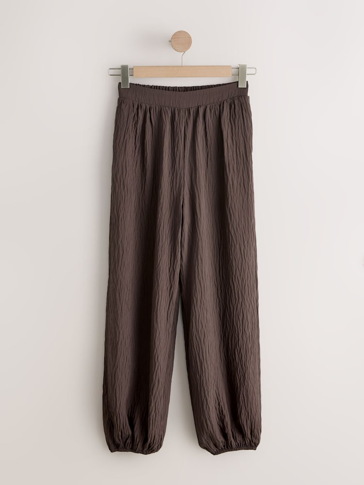 Chocolate Brown Balloon Trousers - Image 1 of 3 Chocolate Brown Balloon Trousers - Image 1 of 3