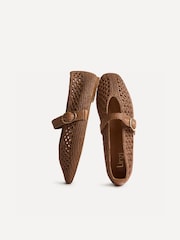 Linzi Brown Genova Handwoven Mary Jane Flats - Image 6 of 6