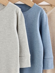 Grey/ Blue/Neutral Baby Sleepsuits 3 Pack (0-2yrs) - Image 11 of 13
