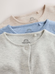 Grey/ Blue/Neutral Baby Sleepsuits 3 Pack (0-2yrs) - Image 12 of 13
