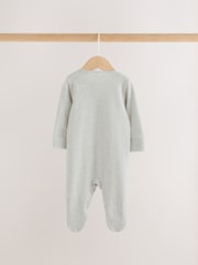 Grey/ Blue/Neutral Baby Sleepsuits 3 Pack (0-2yrs) - Image 8 of 13