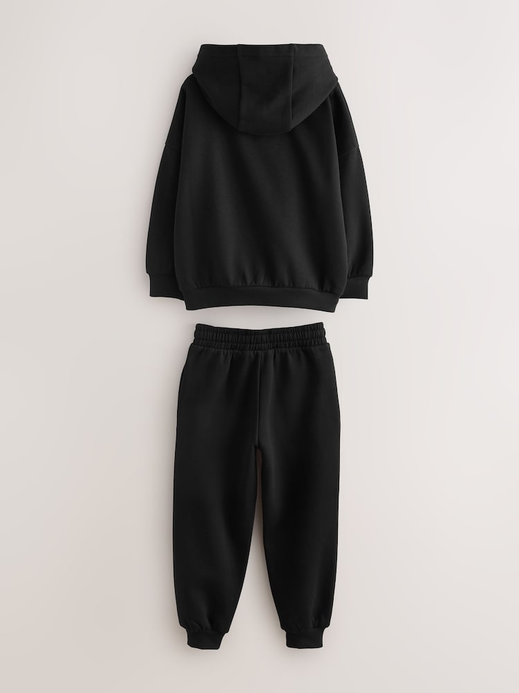 Clarks Black Oversized Hoodie & Joggers Set - Image 2 of 5 Clarks Black Oversized Hoodie & Joggers Set - Image 2 of 5
