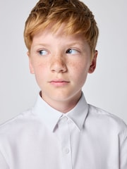 Clarks White Short Sleeve Oxford Short Sleeve Shirt - Image 5 of 9