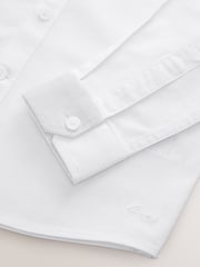 Clarks White Long Sleeve Oxford Short Sleeve Shirt - Image 3 of 4