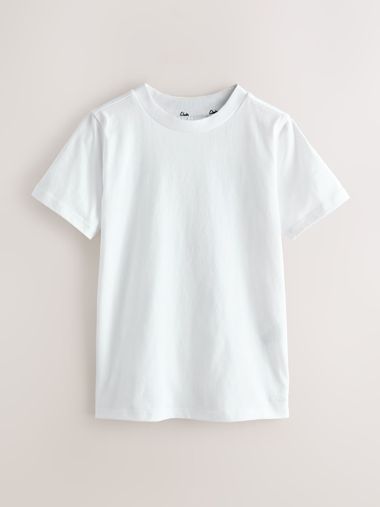 Clarks White Relaxed Fit T-Shirts 3 Pack - Image 2 of 5