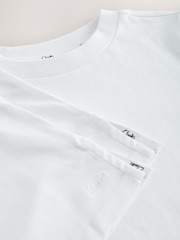 Clarks White Relaxed Fit T-Shirts 3 Pack - Image 5 of 5