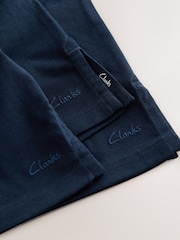 Clarks Navy Relaxed Fit T-Shirts 3 Pack - Image 6 of 7