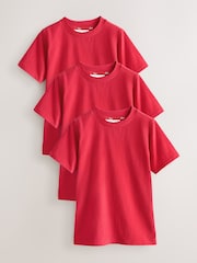 Clarks Red Relaxed Fit T-Shirts 3 Pack - Image 1 of 5