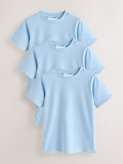 Clarks Light Blue Relaxed Fit T-Shirts 3 Pack - Image 1 of 7