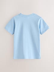 Clarks Light Blue Relaxed Fit T-Shirts 3 Pack - Image 3 of 7