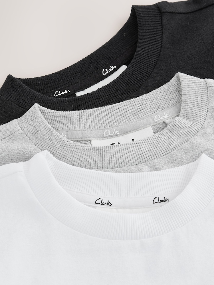 Clarks Multi Relaxed Fit T-Shirts 3 Pack - Image 7 of 7