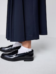 Clarks Navy Long Pleated Skirt - Image 6 of 10