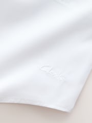 Clarks White 3 Pack Revere Collar Short Sleeve School Shirts - Image 9 of 9