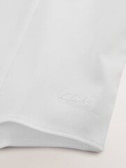Clarks White White Broderie Collar Long Sleeve School Shirt - Image 10 of 11