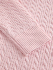 Clarks Pink Bow Front Knitted School Cardigan - Image 4 of 4