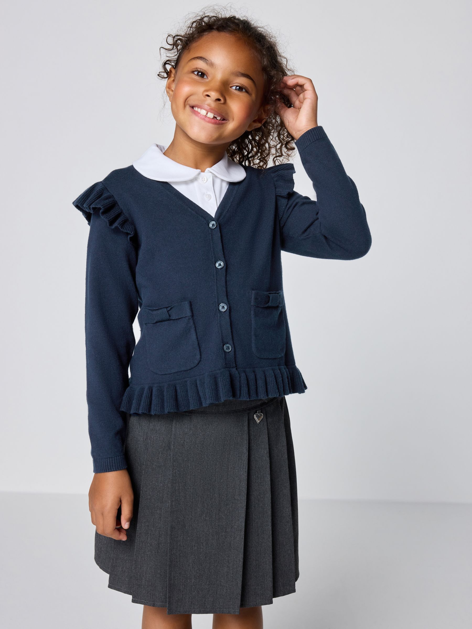 ※値下げ不可　HERILL Cotton Cardigan NAVY 2 Buy Navy Clarks Frill Knitted School Cardigan from the Next UK