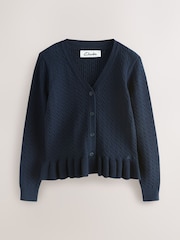 Clarks Cable Knit Frill School Cardigan 2 Pack - Imagen 2 de 7