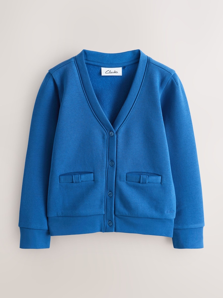 Clarks Blue Bow Sweat School Cardigans 2 Pack - Image 2 of 6