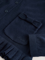 Clarks Navy Bow Knitted School Cardigans 3 Pack - Image 8 of 8