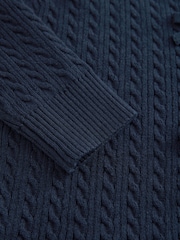 Clarks Navy Bow Front Knitted School Cardigan - Image 9 of 9