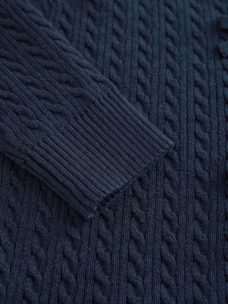 Clarks Navy Bow Front Knitted School Cardigan - Image 9 of 9 Clarks Navy Bow Front Knitted School Cardigan - Image 9 of 9