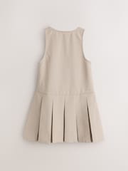 石色 - Clarks 女童拉链前开褶皱校服背带裙 2 套装 - 图片3 / 6