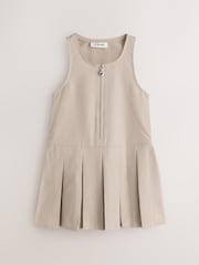 石色 - Clarks 女童拉链前开褶皱校服背带裙 2 套装 - 图片4 / 6