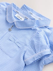 Clarks Blue Gingham Zip Front School Dresses 2 Pack - Image 5 of 5