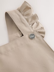 Песочный - Clarks Frill Shoulder Pleated School Pinafore Dress - Изображение 4 8