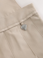 Песочный - Clarks Frill Shoulder Pleated School Pinafore Dress - Изображение 7 8
