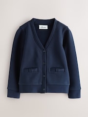 Clarks Navy Bow Sweat School Cardigans 2 Pack - Image 4 of 8