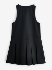 Clarks Black Girls Zip Front Pleated School Pinafores Dresses 2 Pack - Image 4 of 6