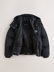 smALLSAINTS Black Underground Short Padded Coat - Image 11 of 18