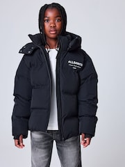 smALLSAINTS Black Underground Short Padded Coat - Image 2 of 9