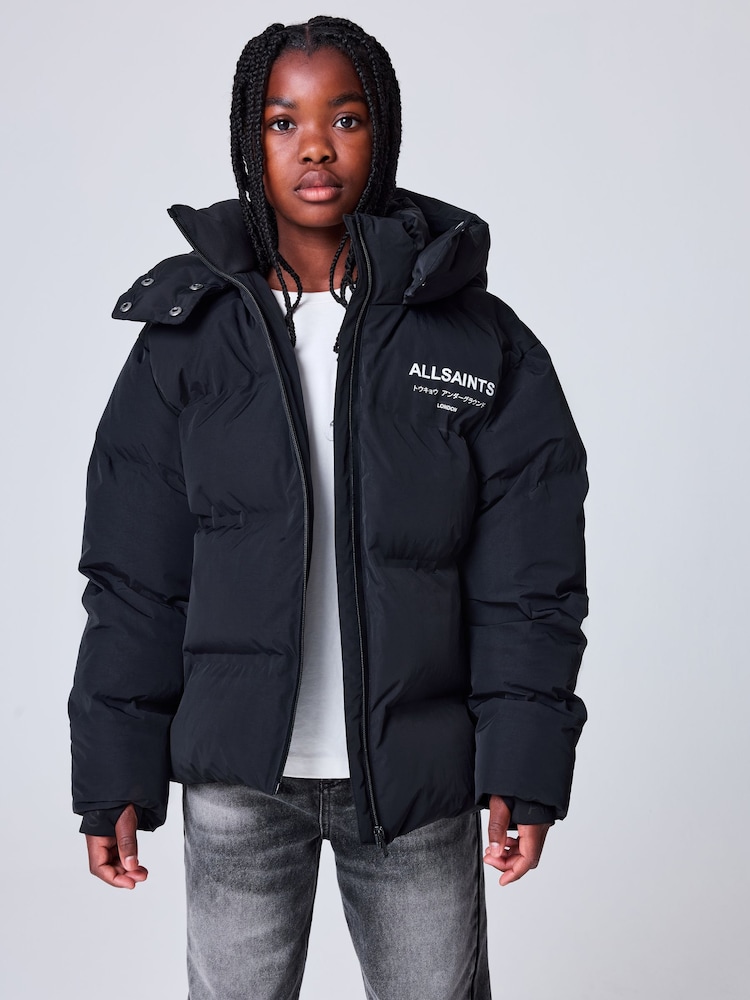 smALLSAINTS Black Underground Short Padded Coat - Image 2 of 9 smALLSAINTS Black Underground Short Padded Coat - Image 2 of 9