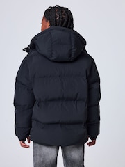 smALLSAINTS Black Underground Short Padded Coat - Image 3 of 9