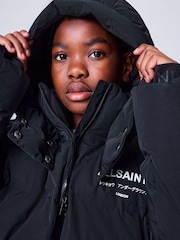 smALLSAINTS Black Underground Short Padded Coat - Image 6 of 9