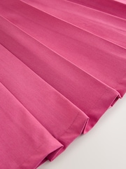 Clarks Pink Frill Shoulder Pleated Midi School Pinafore Dress - Image 14 of 14
