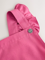 Clarks Pink Frill Shoulder Pleated Midi School Pinafore Dress - Image 4 of 8