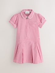 Clarks Red Gingham Zip Front School Dresses 2 Pack - Image 2 of 6