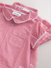 Clarks Red Gingham Zip Front School Dresses 2 Pack - Image 6 of 6